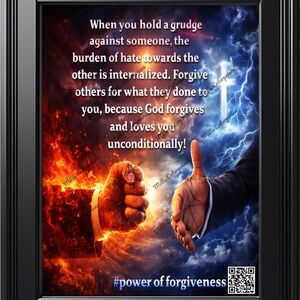 Framed Christian Artwork Forgiveness transforms hearts—starting with yours. ✝️